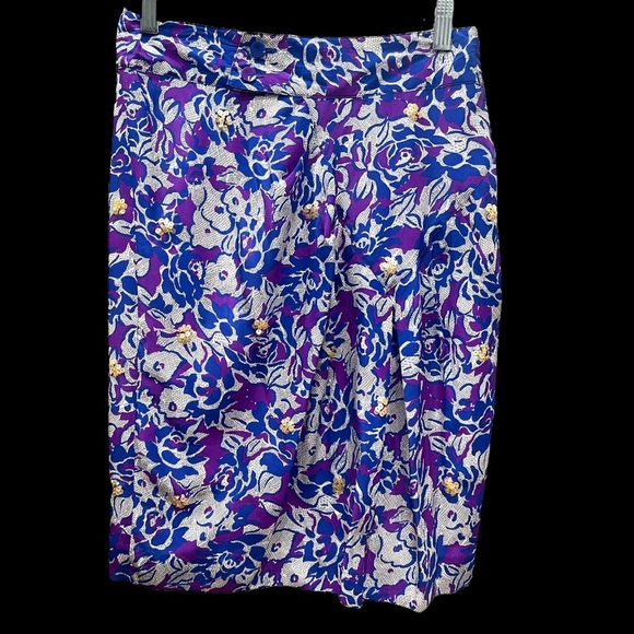Anthropologie Dresses & Skirts - NWT Anthropologie Fei Scattered Sequins Floral Silk Skirt. Size 4